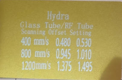 LightBurn scanning offset parameter card for laser machine